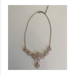 Rose gold flower necklace